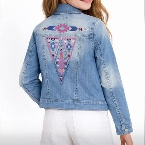 Mudd Jean Jacket Embroidery Girls 12
